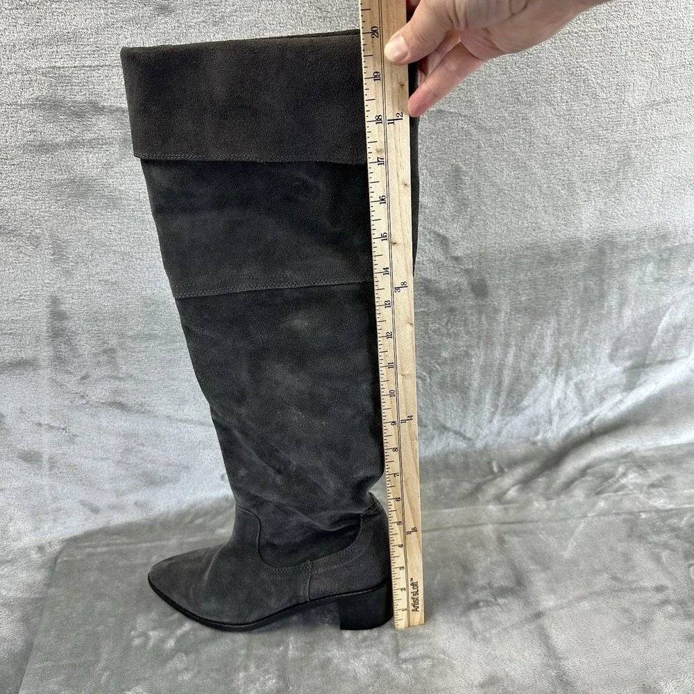 Report Signature Boots Women's 8 Gray Suede Knee High
